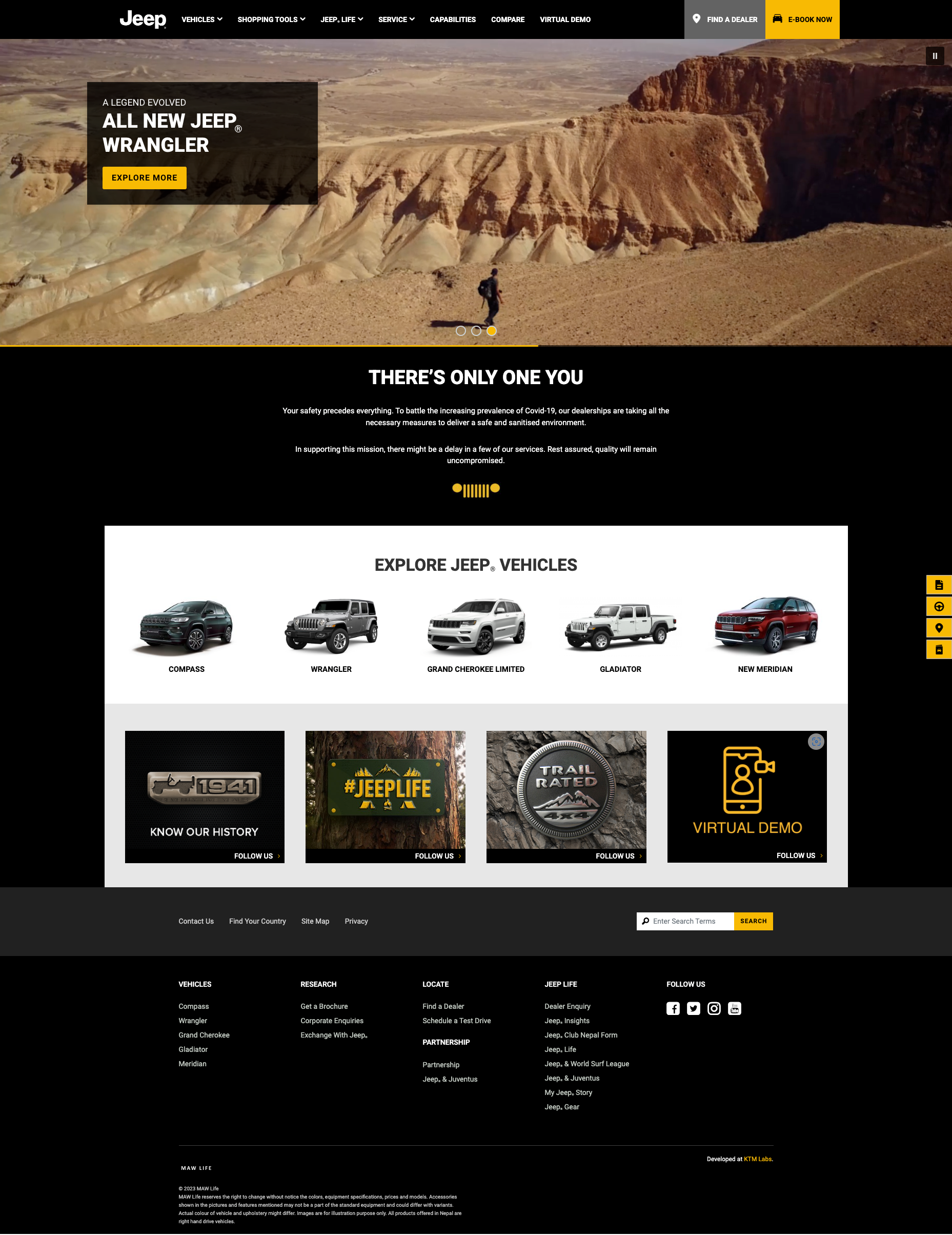 Jeep Nepal - Desktop View