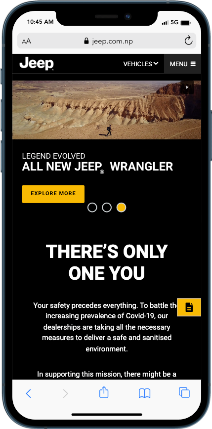Jeep Nepal - Mobile View