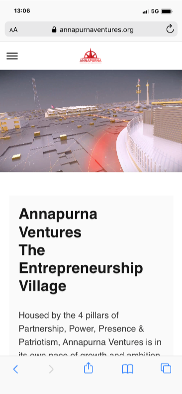 Simrik Ventures - Mobile View